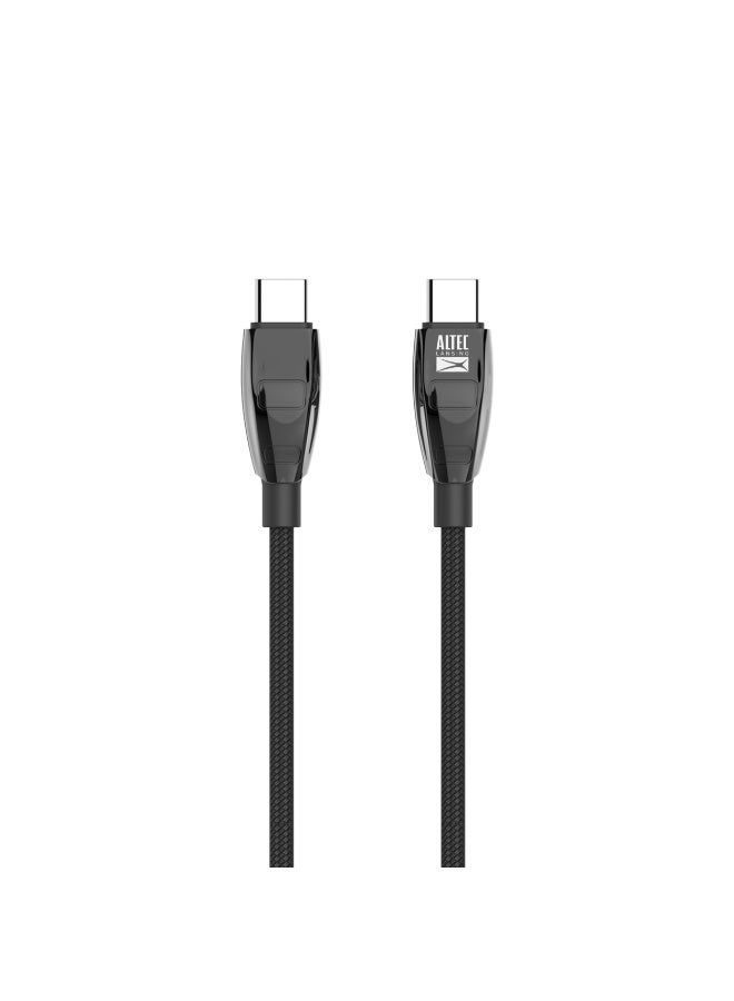 Altec Lansing USB-C Braided Cable 1.2M, 100W Fast Charging, Durable USB C Cable Compatible with Samsung Galaxy, iPhone 15/16/17 Series, iPad Pro, MacBook, Black - Image 1